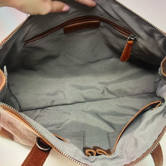 Spikes & Sparrow two tone Brown Leather Purse Handbag - Picture 3 of 16